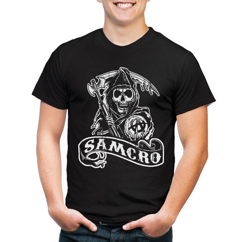 New! Sons of Anarchy SAMCRO Reaper T-Shirt Motorcycle Gang FX TV Show